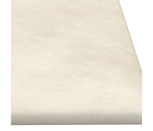 vidaXL Paneles de pared 12 uds terciopelo color crema 90x30 cm 3,24 m²