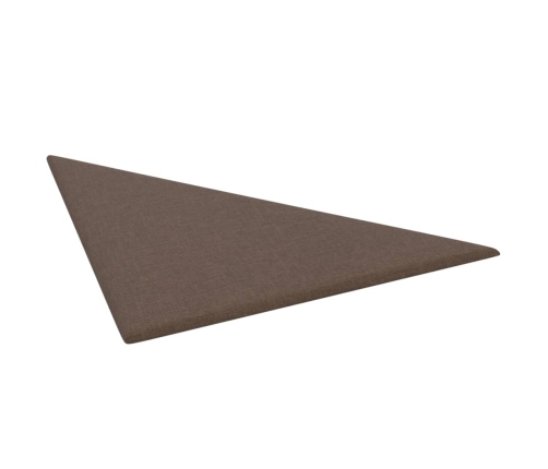 vidaXL Paneles de pared 12 uds tela marrón 30x30 cm 0,54 m²