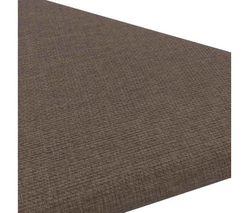 vidaXL Paneles de pared 12 uds tela marrón 30x30 cm 0,54 m²