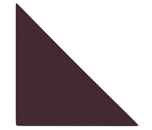 Paneles de pared 12 uds tela morado 30x30 cm 0,54 m²