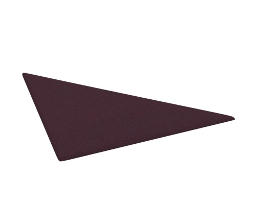 Paneles de pared 12 uds tela morado 30x30 cm 0,54 m²