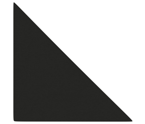 Paneles de pared 12 uds tela negro 30x30 cm 0,54 m²