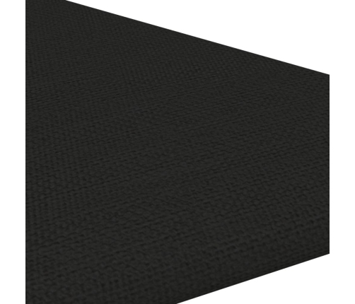 Paneles de pared 12 uds tela negro 30x30 cm 0,54 m²