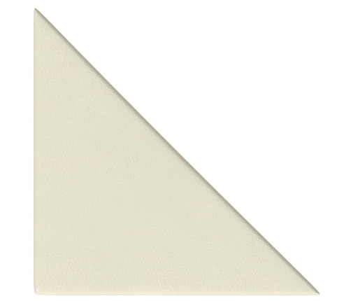 Paneles de pared 12 uds cuero sintético crema 30x30 cm 0,54 m²