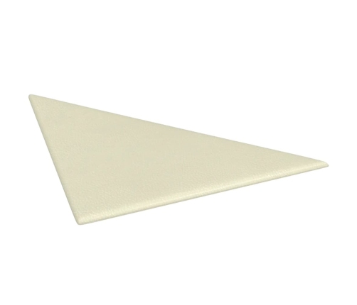 Paneles de pared 12 uds cuero sintético crema 30x30 cm 0,54 m²