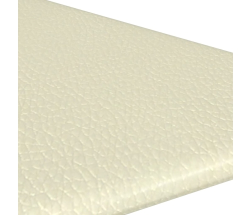 Paneles de pared 12 uds cuero sintético crema 30x30 cm 0,54 m²