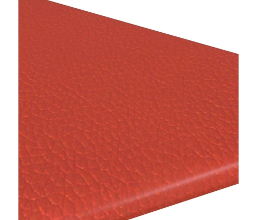 Paneles de pared 12 uds cuero sintético rojo 30x30 cm 0,54 m²