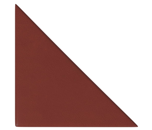 vidaXL Paneles de pared 12 uds cuero sintético rojo 30x30 cm 0,54 m²