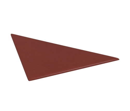 vidaXL Paneles de pared 12 uds cuero sintético rojo 30x30 cm 0,54 m²