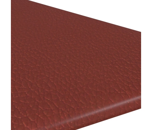 vidaXL Paneles de pared 12 uds cuero sintético rojo 30x30 cm 0,54 m²