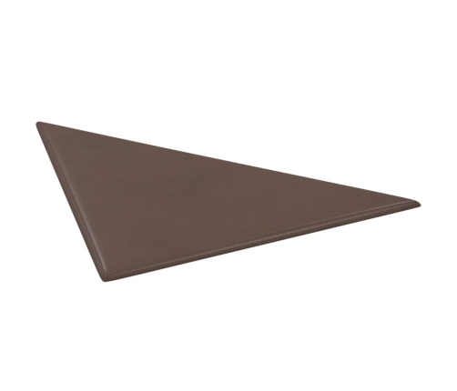 Paneles de pared 12 uds cuero sintético marrón 30x30 cm 0,54 m²