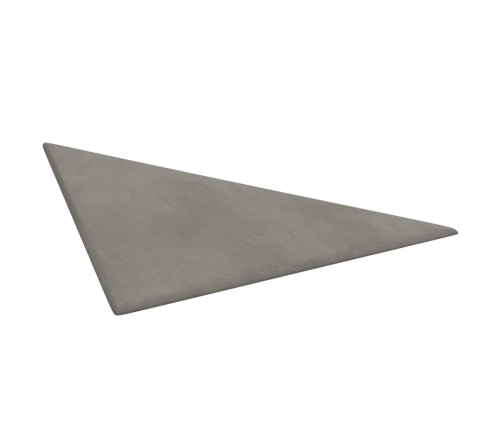 Paneles de pared 12 uds terciopelo gris claro 30x30 cm 0,54 m²