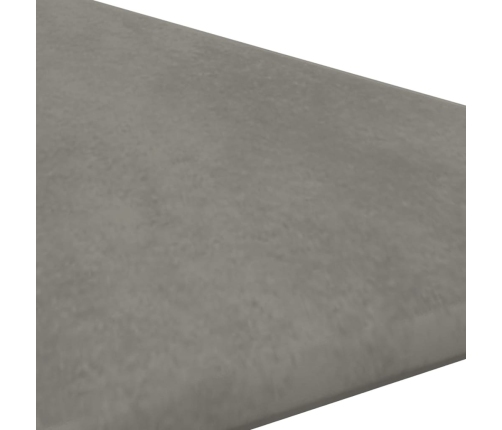 Paneles de pared 12 uds terciopelo gris claro 30x30 cm 0,54 m²