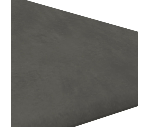 Paneles de pared 12 uds terciopelo gris oscuro 30x30 cm 0,54 m²