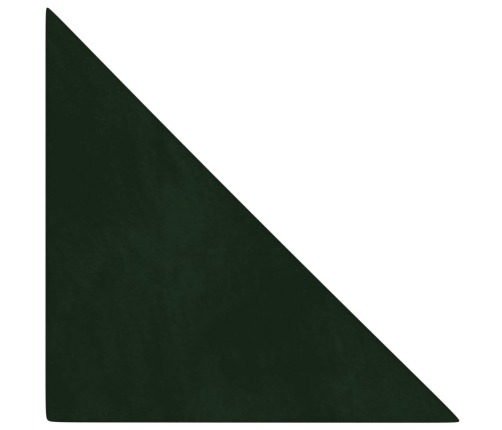 Paneles de pared 12 uds terciopelo verde oscuro 30x30cm 0,54 m²