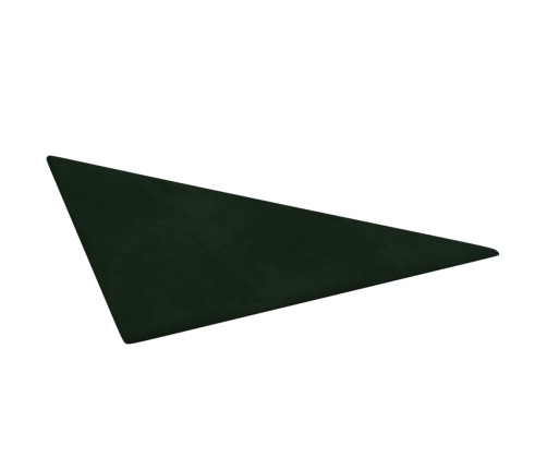 Paneles de pared 12 uds terciopelo verde oscuro 30x30cm 0,54 m²