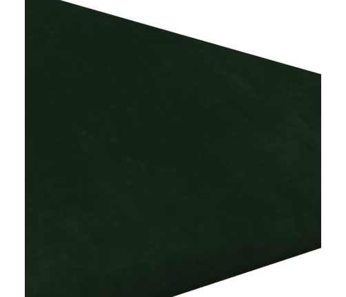 vidaXL Paneles de pared 12 uds terciopelo verde oscuro 30x30cm 0,54 m²