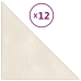 vidaXL Paneles de pared 12 uds terciopelo crema 30x30 cm 0,54 m²