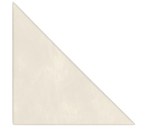 vidaXL Paneles de pared 12 uds terciopelo crema 30x30 cm 0,54 m²