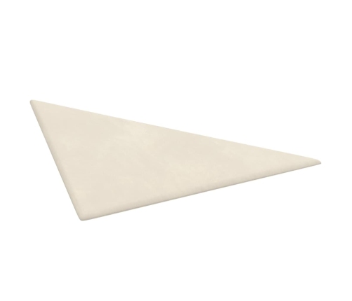 vidaXL Paneles de pared 12 uds terciopelo crema 30x30 cm 0,54 m²