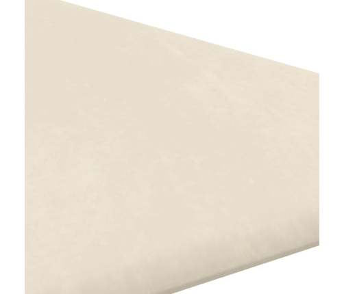 vidaXL Paneles de pared 12 uds terciopelo crema 30x30 cm 0,54 m²