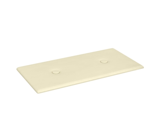 vidaXL Paneles de pared 12 uds cuero sintético crema 30x15 cm 0,54 m²