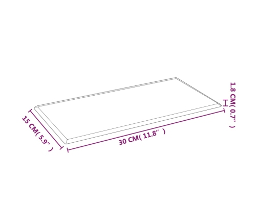 vidaXL Paneles de pared 12 uds cuero sintético crema 30x15 cm 0,54 m²