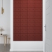 vidaXL Paneles pared 12 uds cuero sintético rojo tinto 30x15 cm 0,54m²