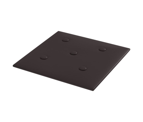 Paneles de pared 12 uds cuero sintético negro 30x30 cm 1,08 m²