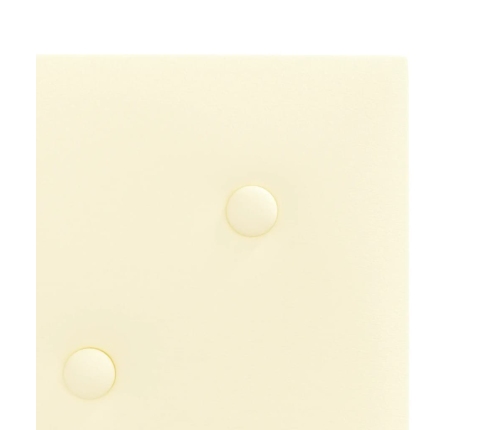 vidaXL Paneles de pared 12 uds cuero sintético crema 30x30 cm 1,08 m²