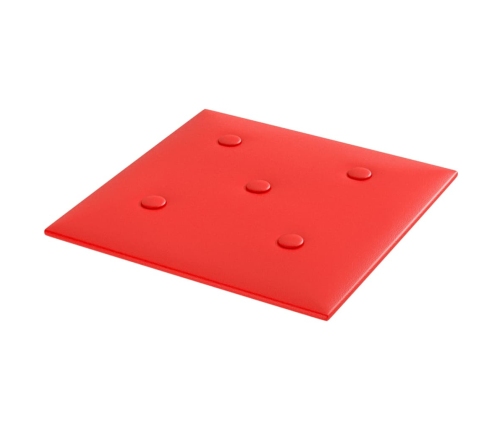 Paneles de pared 12 uds cuero sintético rojo 30x30 cm 1,08 m²