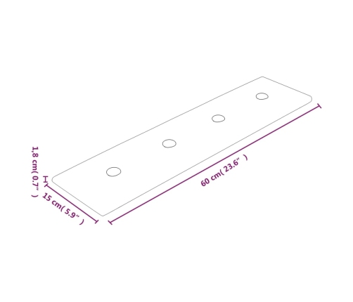 Paneles de pared 12 uds cuero sintético negro 60x15 cm 1,08 m²