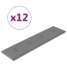 vidaXL Paneles de pared 12 uds cuero sintético gris 60x15 cm 1,08 m²