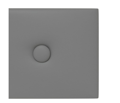 vidaXL Paneles de pared 12 uds cuero sintético gris 60x15 cm 1,08 m²