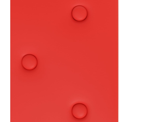 vidaXL Paneles de pared 12 uds cuero PE rojo 60x30 cm 2,16 m²