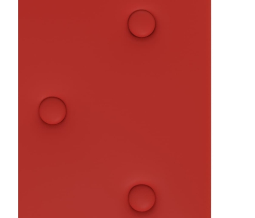 Paneles de pared 12 uds cuero PE rojo tinto 60x30 cm 2,16 m²