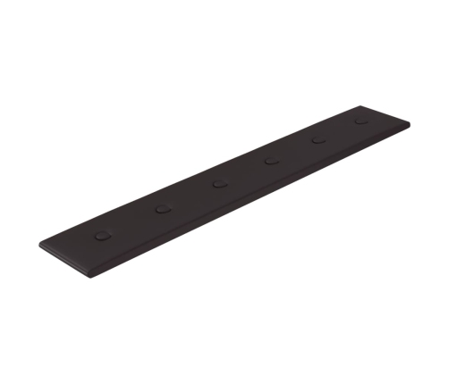 Paneles de pared 12 uds cuero sintético negro 90x15 cm 1,62 m²