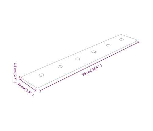 Paneles de pared 12 uds cuero sintético negro 90x15 cm 1,62 m²