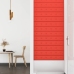 Paneles de pared 12 uds cuero sintético rojo 90x15 cm 1,62 m²