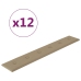 vidaXL Paneles pared 12 uds cuero sintético capuchino 90x15 cm 1,62 m²