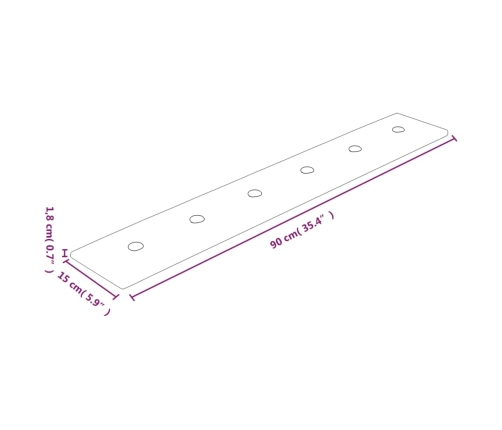 Paneles pared 12 uds cuero sintético capuchino 90x15 cm 1,62 m²