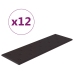 Paneles de pared 12 uds cuero sintético negro 90x30 cm 3,24 m²