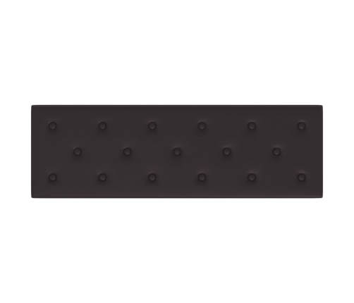 Paneles de pared 12 uds cuero sintético negro 90x30 cm 3,24 m²