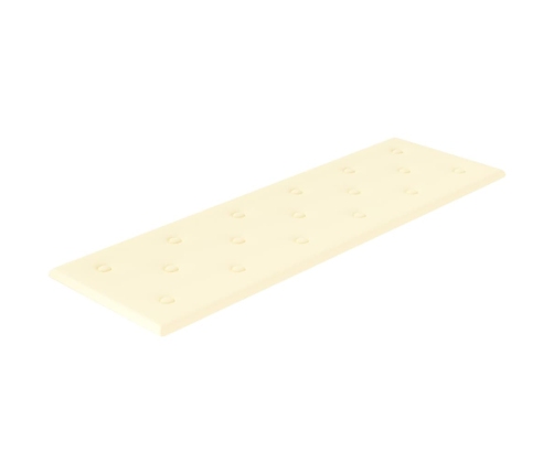 vidaXL Paneles de pared 12 uds cuero sintético crema 90x30 cm 3,24 m²