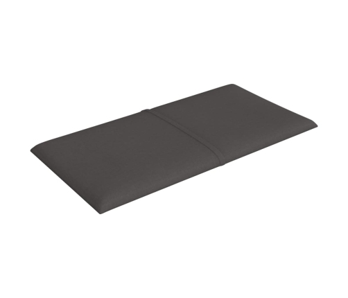 Paneles de pared 12 uds tela gris oscuro 30x15 cm 0,54 m²