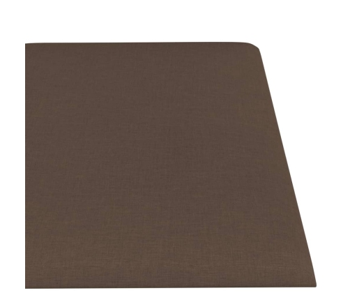 vidaXL Paneles de pared 12 uds tela marrón 30x15 cm 0,54 m²