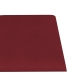 Paneles de pared 12 uds tela rojo tinto 30x15 cm 0,54 m²