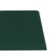 vidaXL Paneles de pared 12 uds tela verde oscuro 30x15 cm 0,54 m²