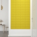 vidaXL Paneles de pared 12 uds tela amarillo claro 30x15 cm 0,54 m²