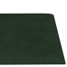 vidaXL Paneles de pared 12 uds terciopelo verde oscuro 30x15cm 0,54 m²